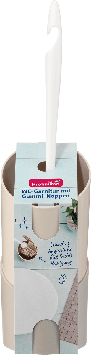 Toilettenbürste WC-Garnitur mit Noppen, 1 St