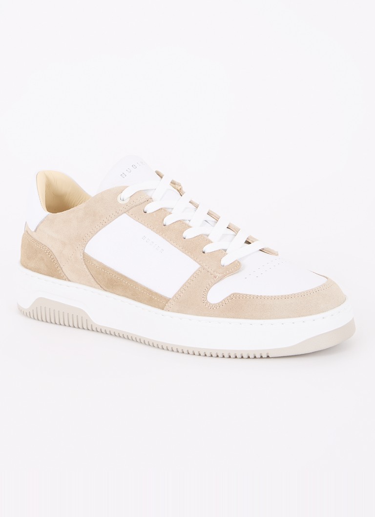 Nubikk Basket Court skinnsneaker med semsket skinndetaljer