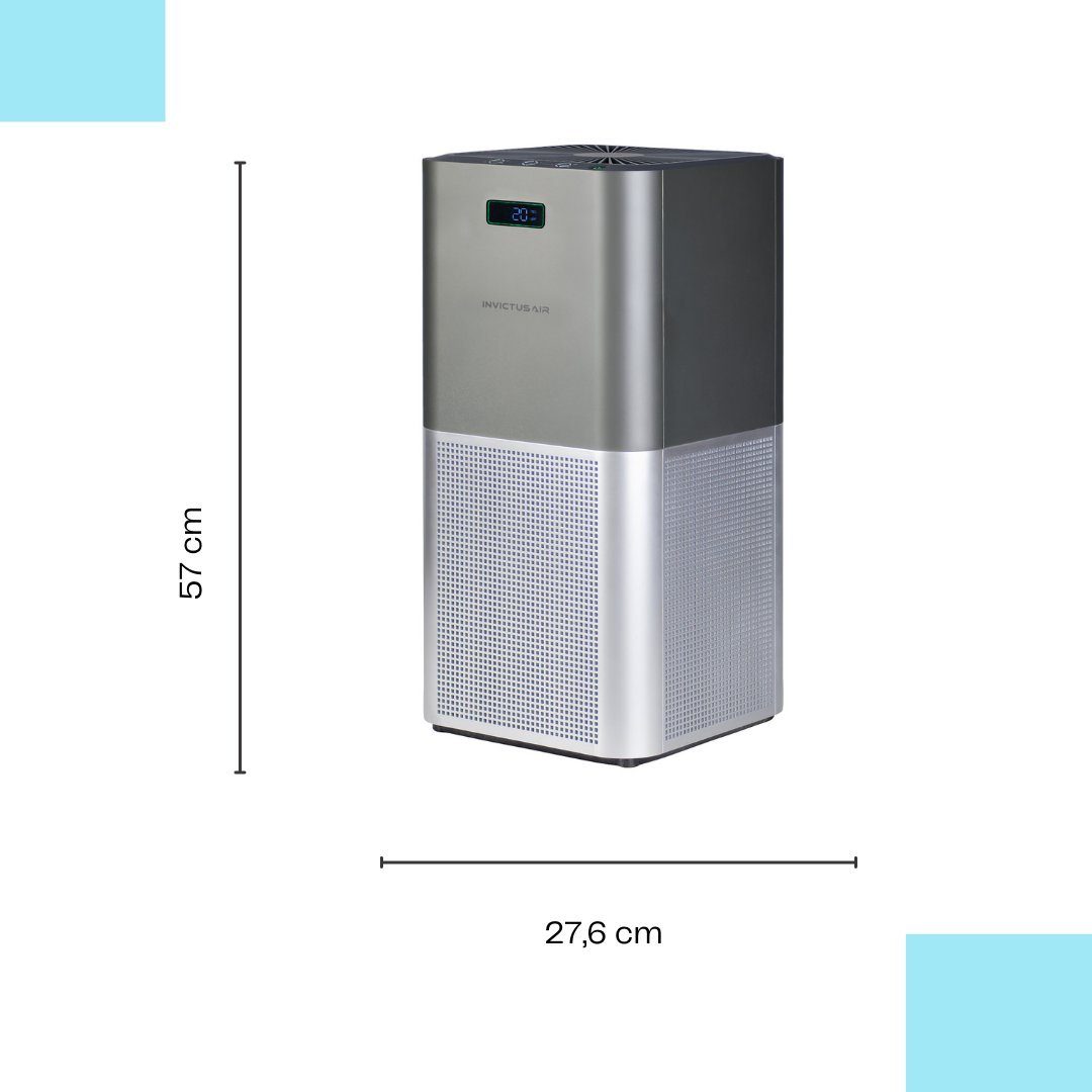 Genius Luftreiniger Invictus Air P7, reinigt 400m3/h, einstellbarer Timer, Luftqualitätsanzeige