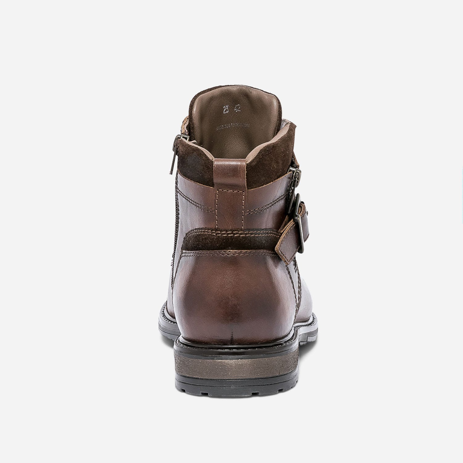 Boots à lacet marron en cuir