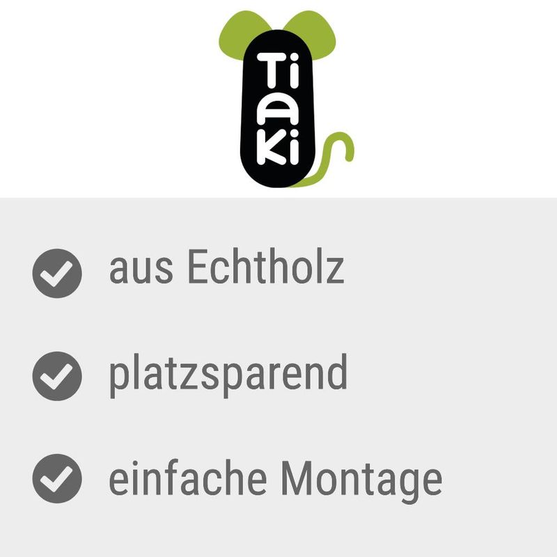 TIAKI Eckplattform aus Holz für Kleintiere