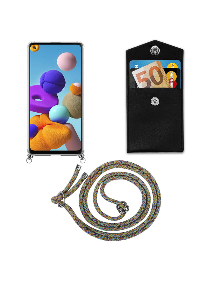 cadorabo Handykette für Samsung Galaxy A21s Hülle in RAINBOW günstig kaufen onesize