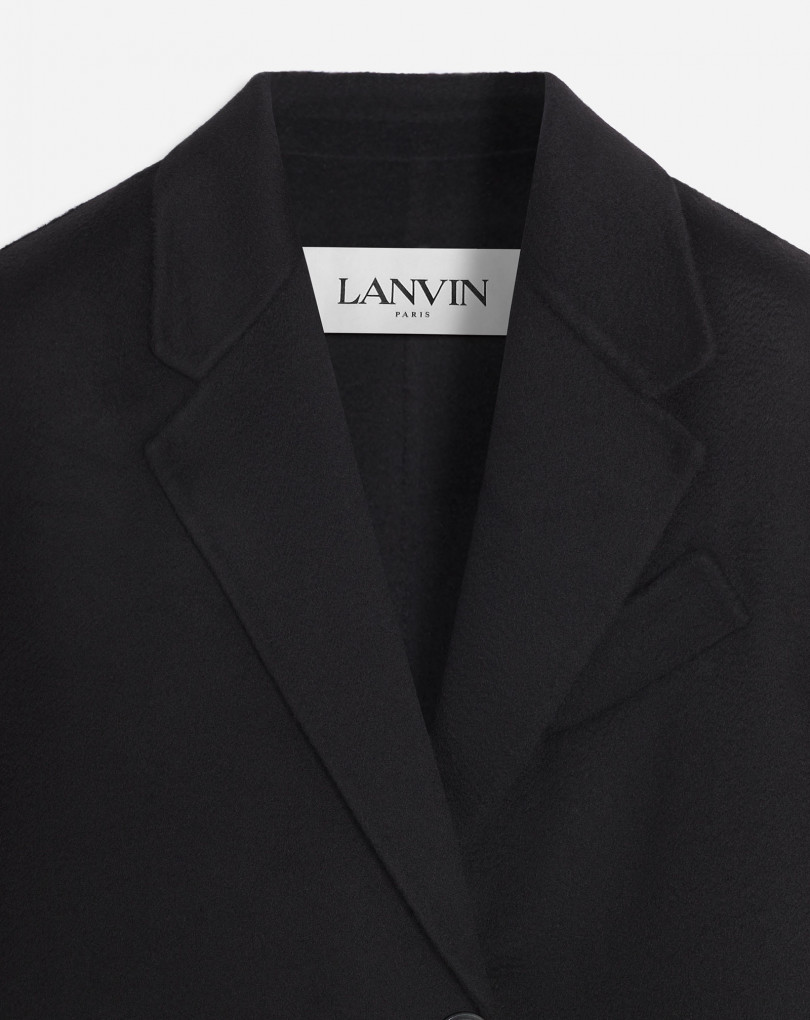 MANTEAU TAILLEUR À SIMPLE BOUTONNAGE EN PUR CACHEMIRE