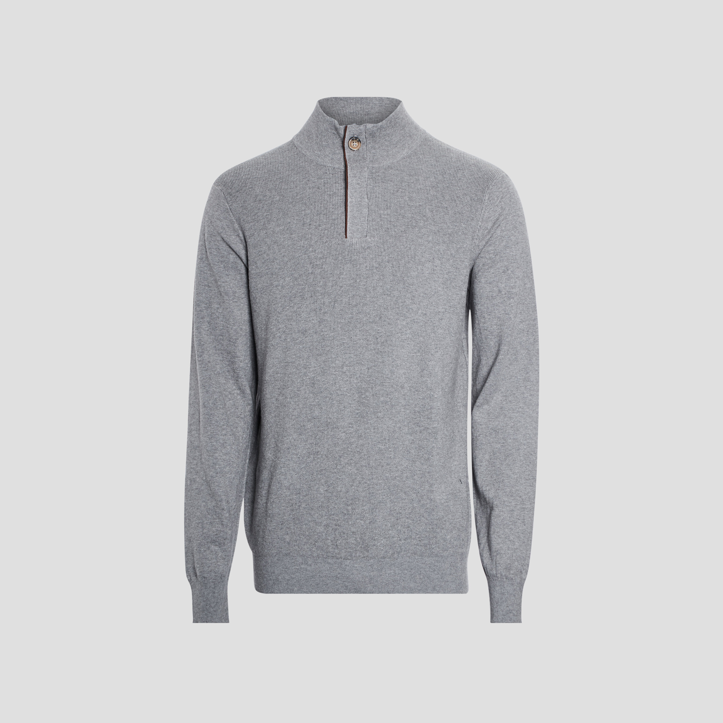Pull camionneur col montant gris clair homme | La Halle