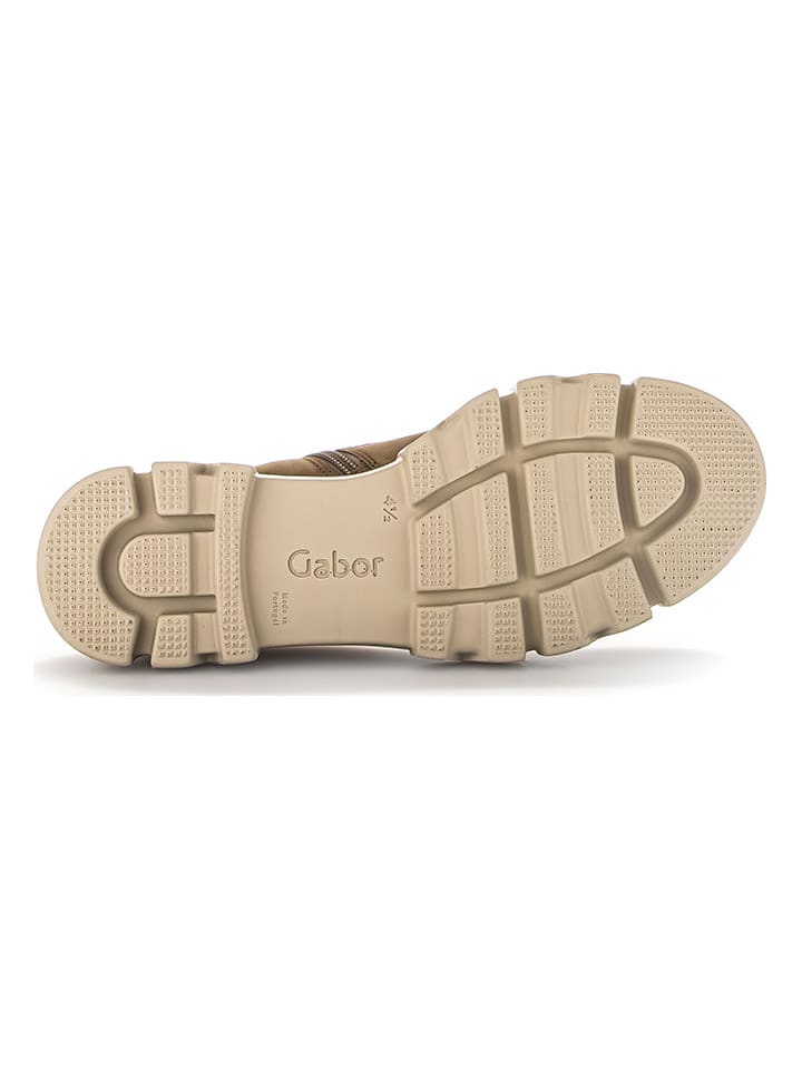 Gabor Leder-Stiefeletten in Hellbraun günstig kaufen