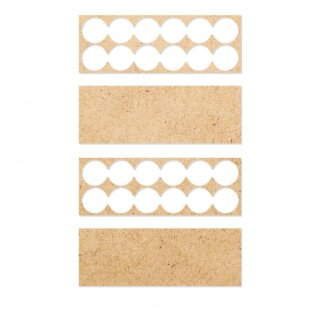 Kromlech Bases - Infantry 6x2 Round Base Adapter Trays (2)