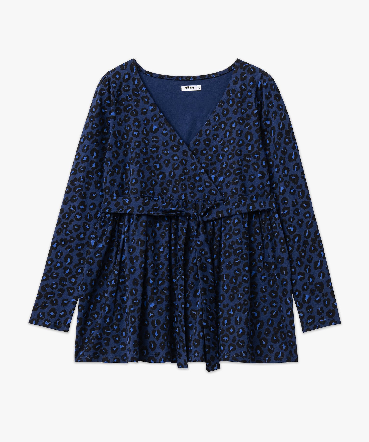 Tee-shirt de grossesse à manches longues compatible allaite... bleu fonce | GEMO