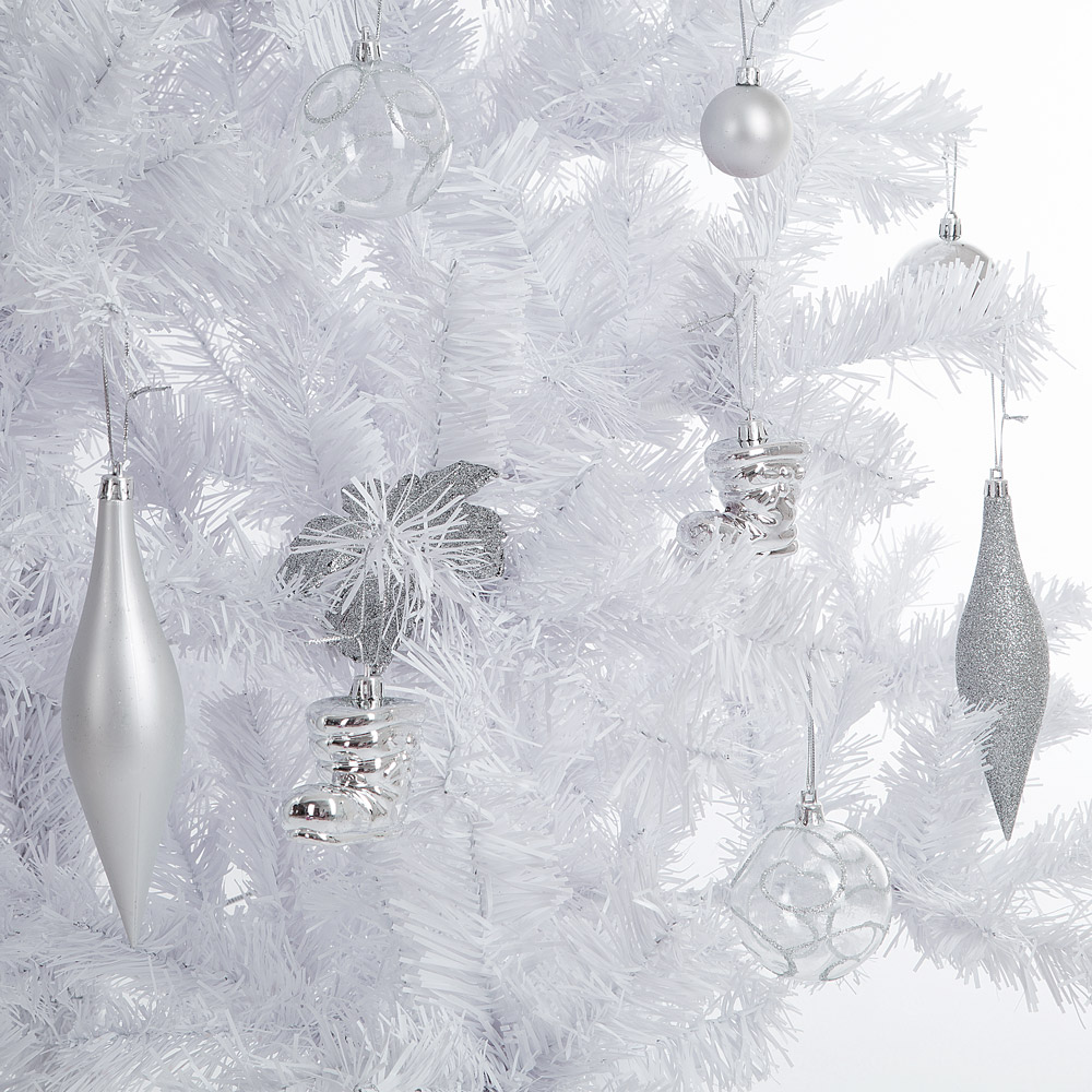 Casaria Deuba Weihnachtsbaum PVC weiß 180cm