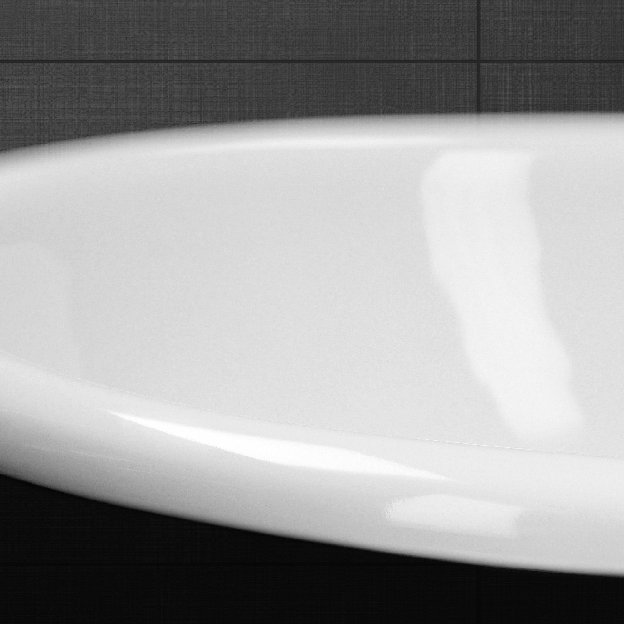 ML-DESIGN Waschbecken Waschbecken oval 57x195x485 cm Weiß aus Keramik ML-Design