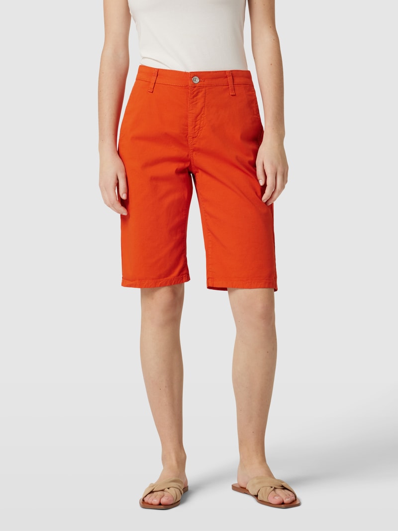Chino-Shorts mit Allover-Print in orange