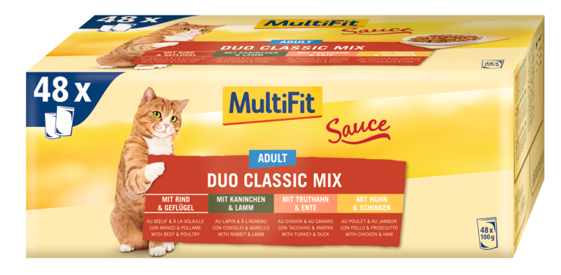 MultiFit Nassfutter MultiFit Adult Sauce Duo Classic Mix Multipack 48x100 g