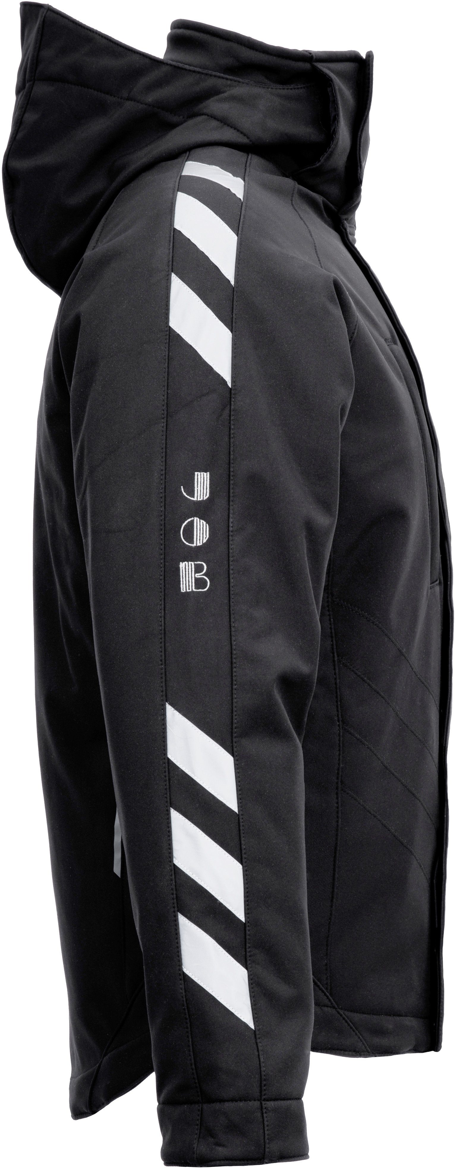 JOB Arbeitsjacke Dachdecker-Winter-Soft Shell Jacke schwarz