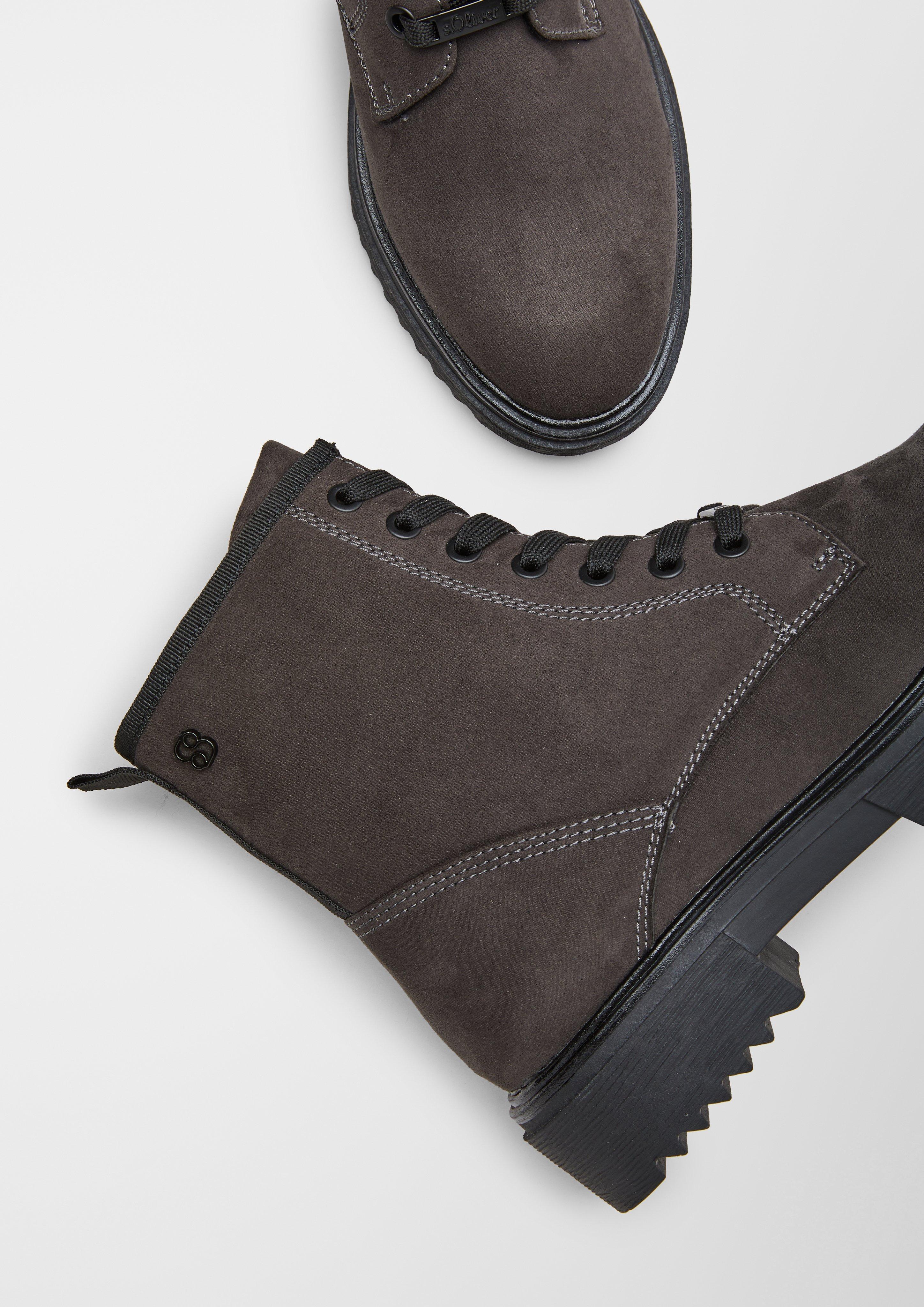 Schnürboots in Veloursleder-Optik  6006462-216