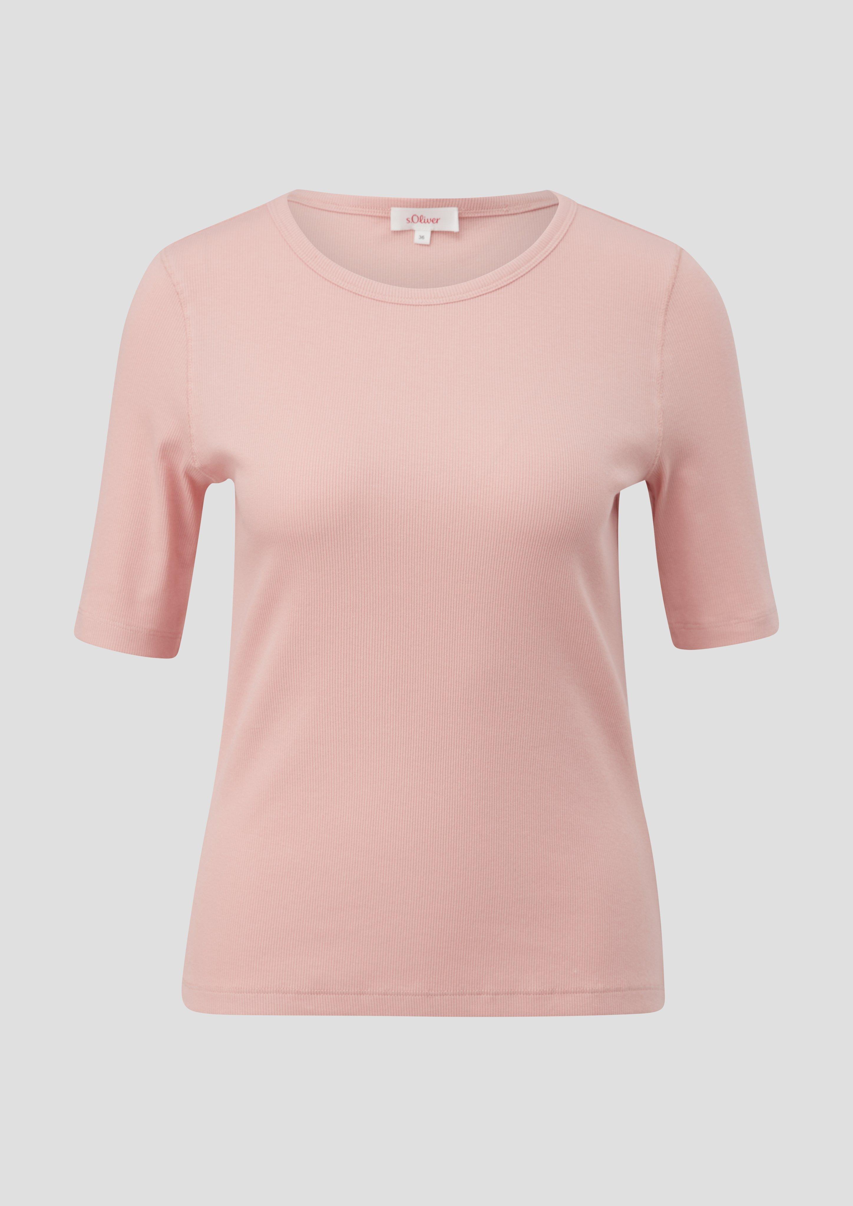 T-Shirt mit Rippstruktur  2144474-4258