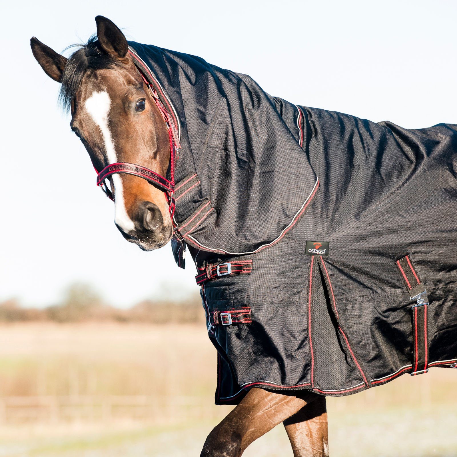 CATAGO Pferde-Thermodecke CATAGO Endurance 1680D Outdoordecke für Pferde, 0g - schwarz