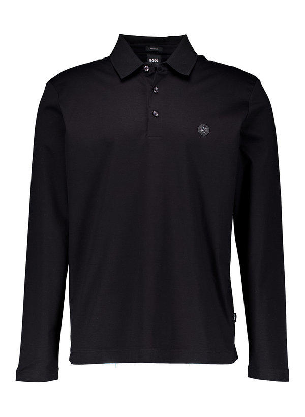 BOSS Black, Polo-Shirt Paley, Baumwoll-Jersey merzerisiert, schwarz