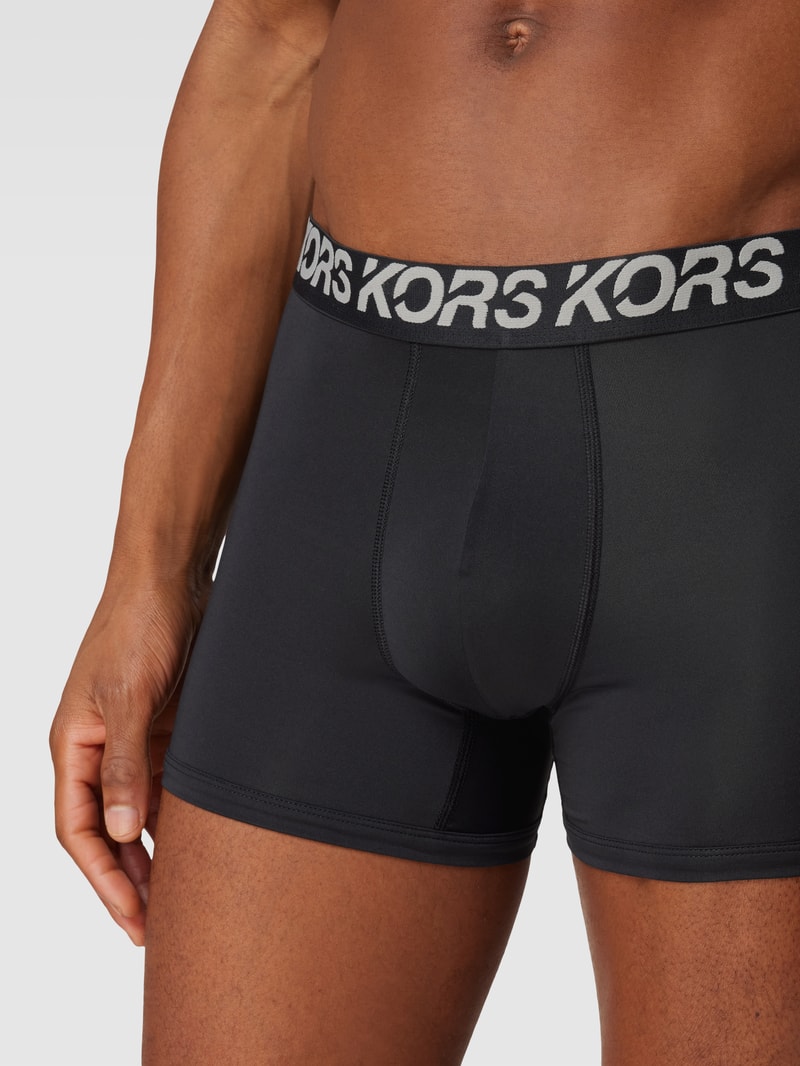 Trunks mit elastischem Logo-Bund 3er-Pack Modell 'SPORT' in schwarz