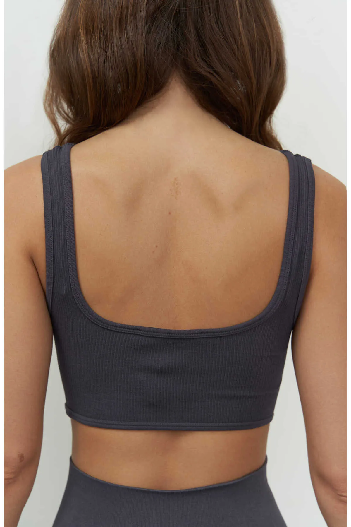 MAİ COLLECTİON  Niko Corded Anthrazit Crop