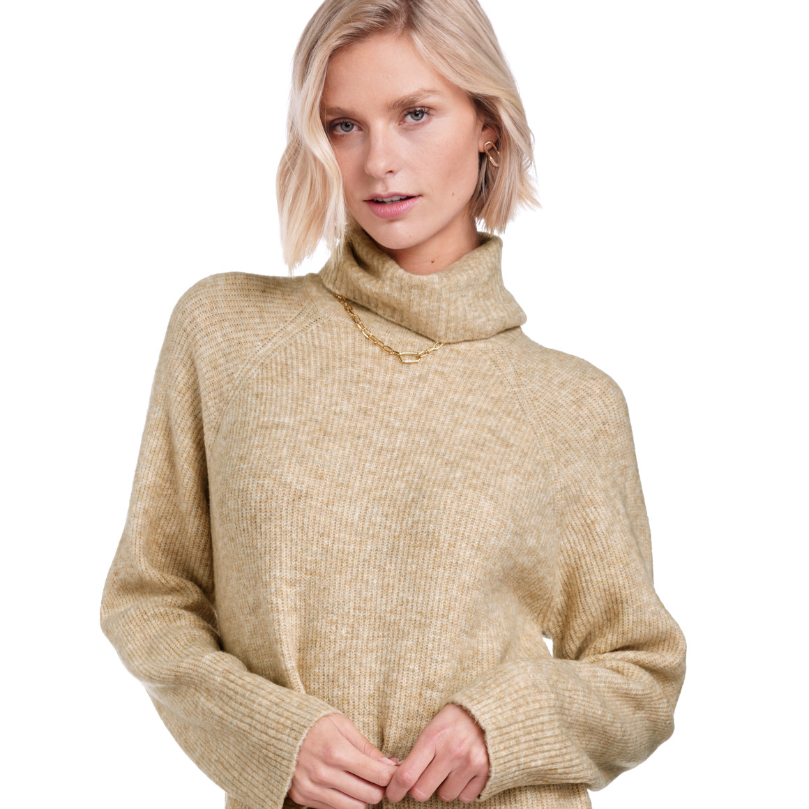 Damen Strickkleid mit Rollkragen