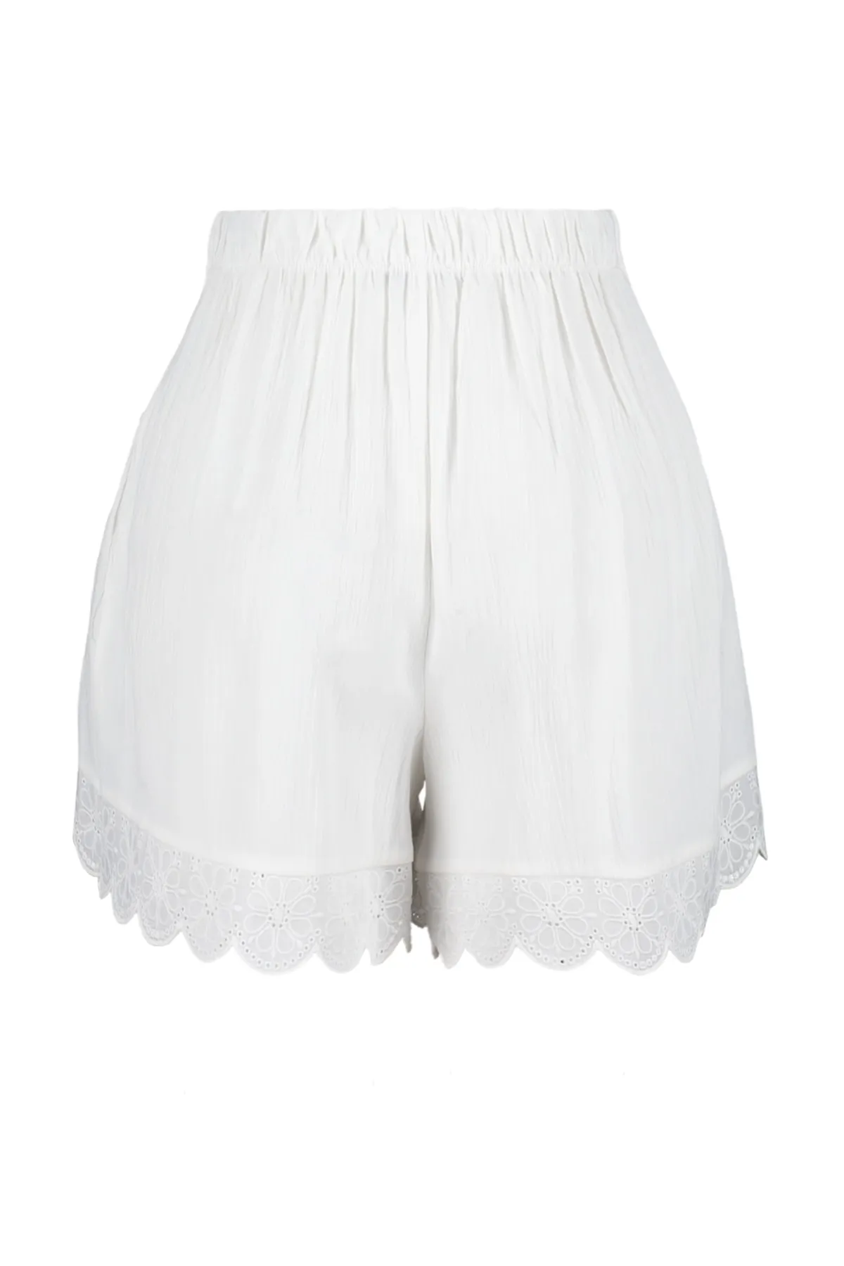 Trendyol Collection  Shorts - Weiß - Hoher Bund