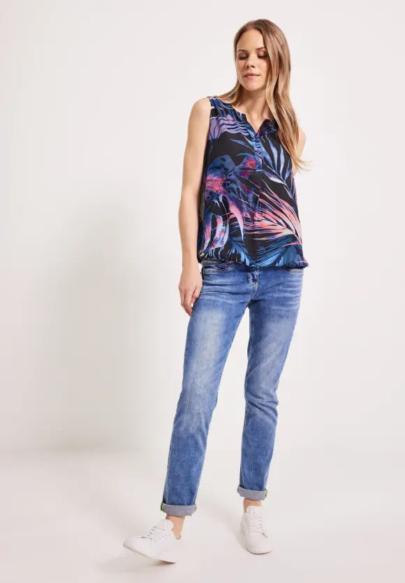 CECIL Blusentop mit Blätterprint