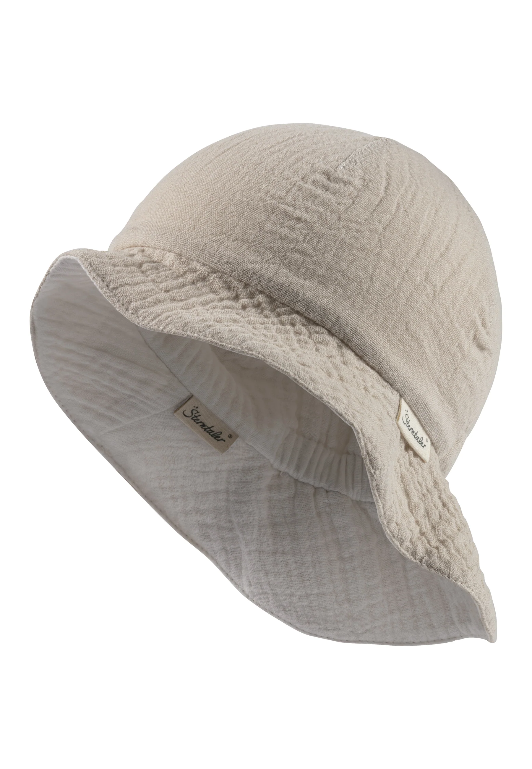 Wende-Sonnenhut aus Baumwoll-Musselin (Bio) UV 30