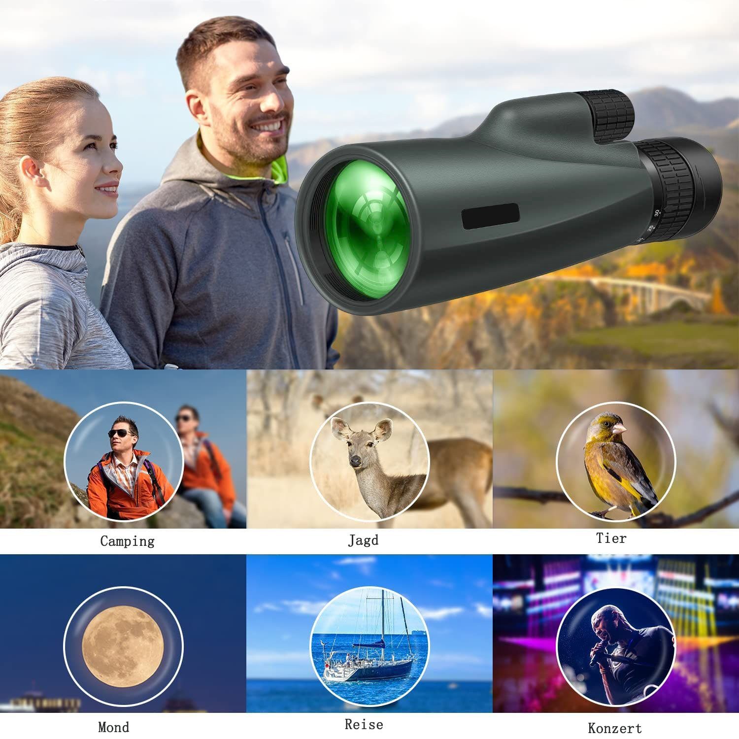 GelldG Fernglas, 10-30x50mm HD Fernrohr mit BAK4 Prisma und FMC Optisches Fernglas