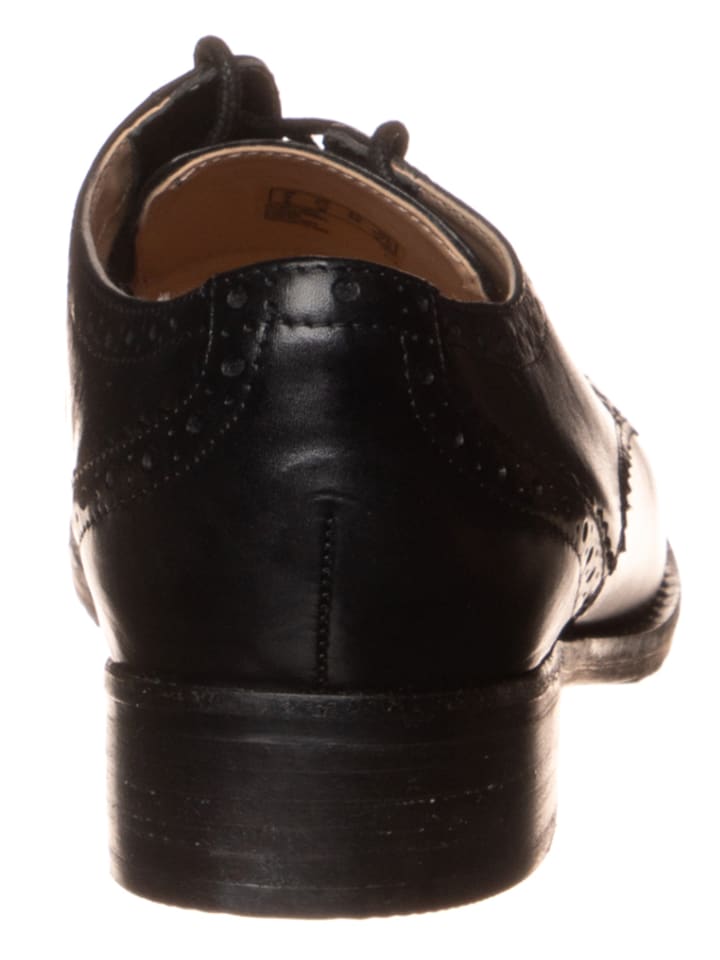 Clarks Leder-Schnürschuhe ''Netley Rose'' in Schwarz günstig kaufen