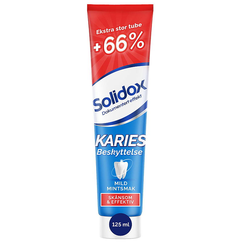 Solidox Tannkrem 125 ml Kariebeskyttelse Solidox