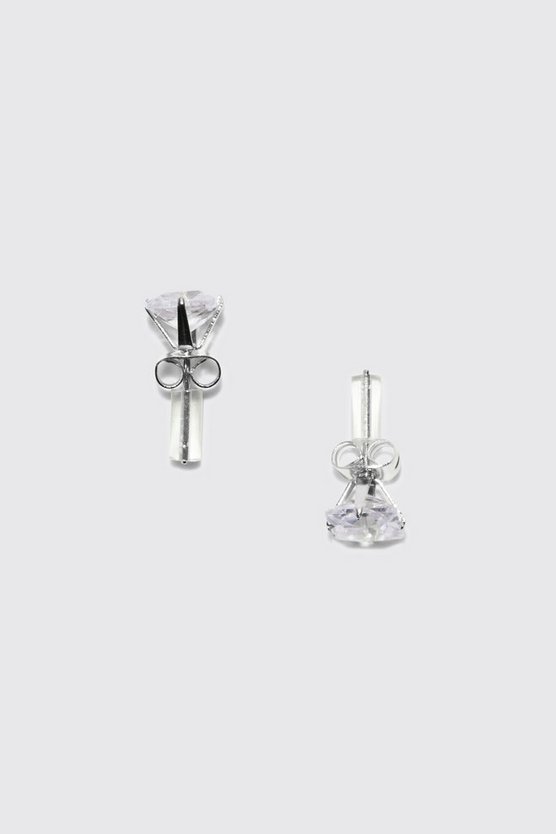 8mm runde Strass-Ohrringe
