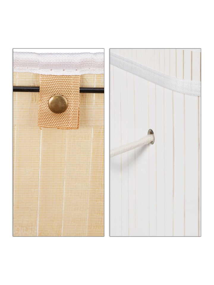 relaxdays Wäschekorb in Weiß - (B)55 x (H)63 x (T)35 cm günstig kaufen onesize