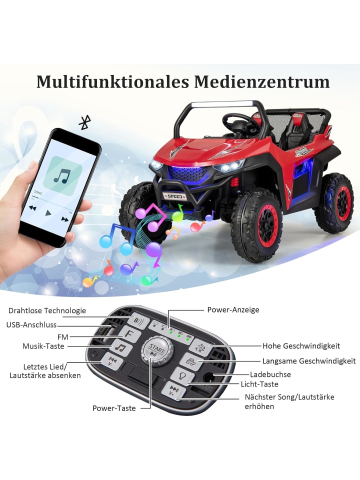 COSTWAY 2 Sitzer Elektroauto in Rot günstig kaufen onesize