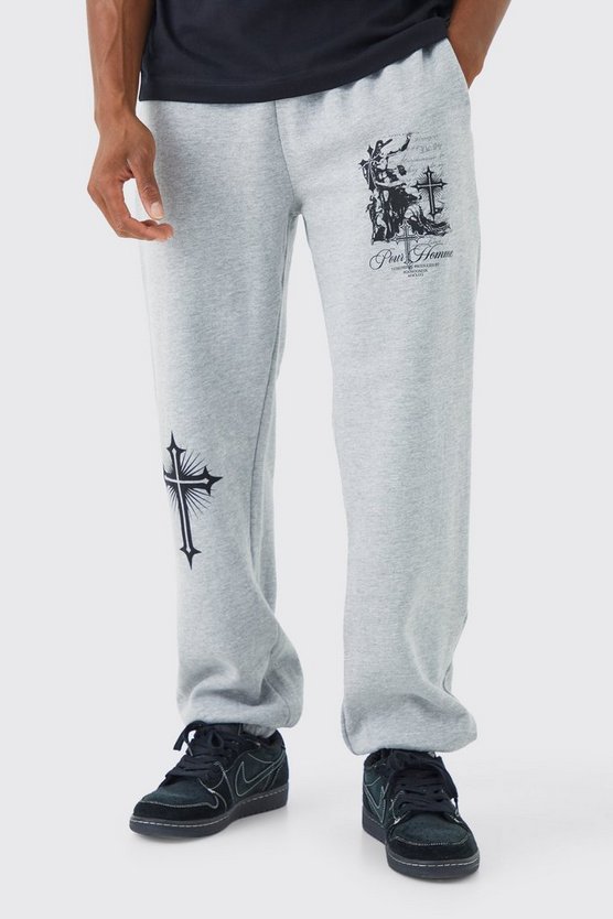 Jogginghose mit Pour Homme Print