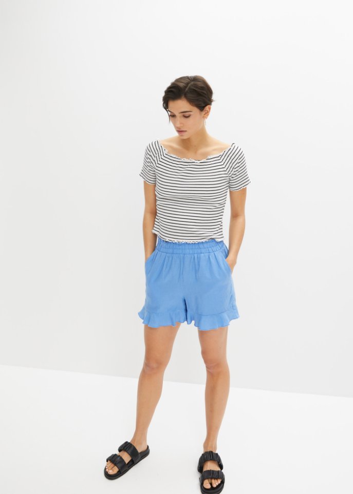 Kurze Webshorts mit Lyocell
