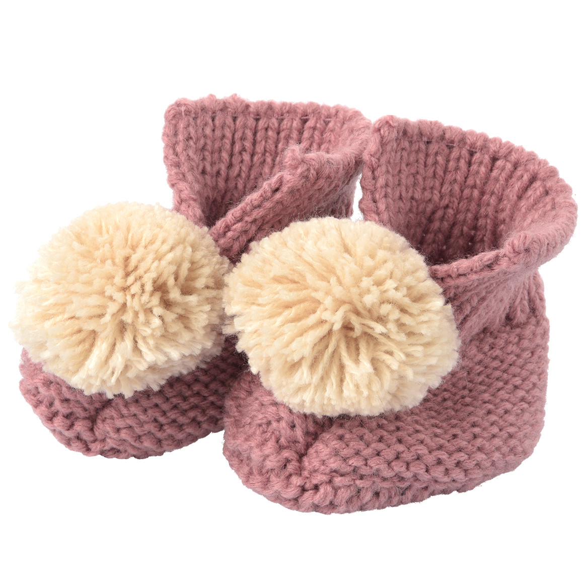 1 Paar Baby Hausschuhe mit Pompons