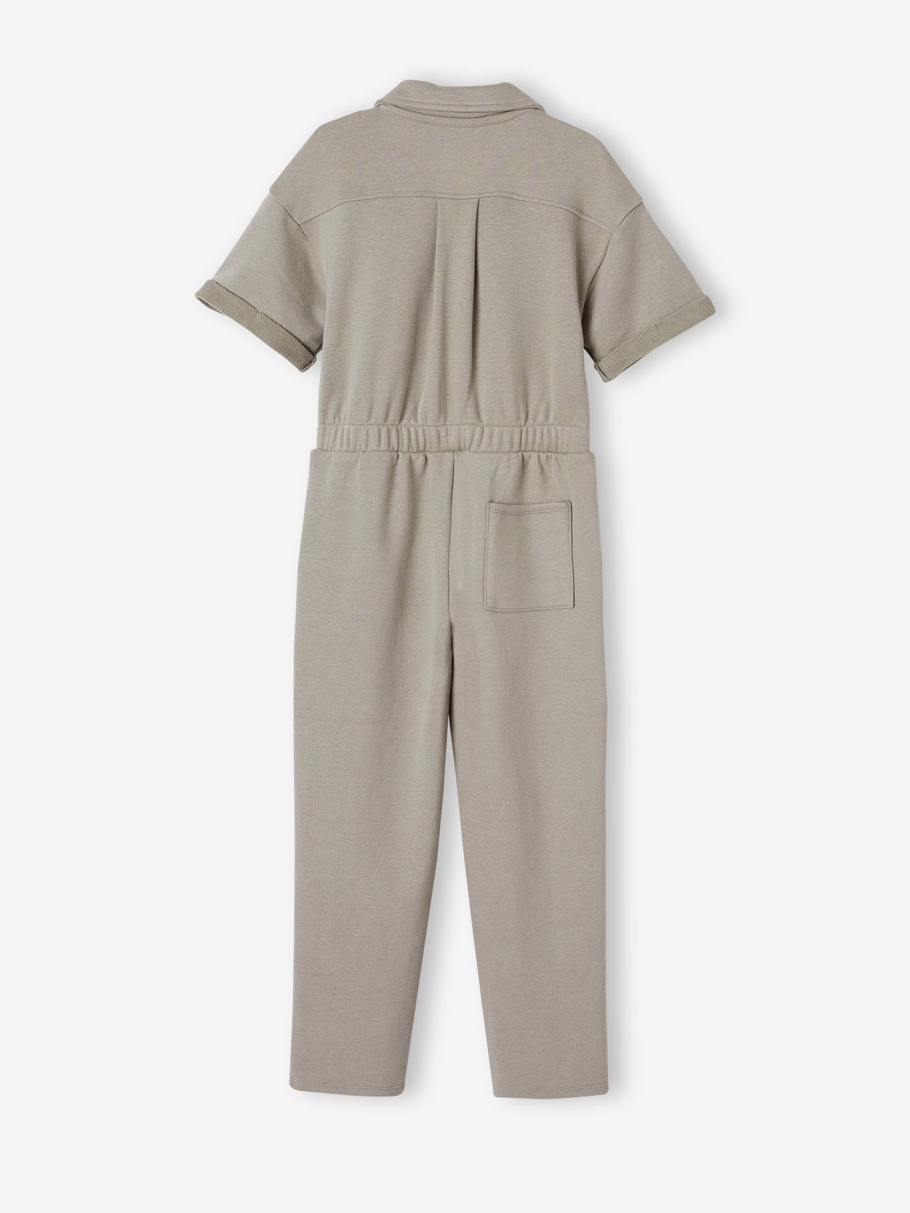 Vertbaudet Mädchen Jumpsuit aus Sweatware Oeko-Tex - khaki