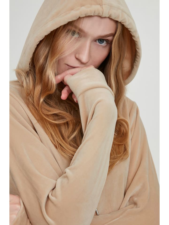 b.young Jogginganzug BYMITZA SET 3 - 20810786  Jogginganzug in Samt-Optik in Beige günstig kaufen