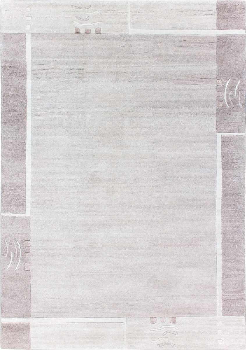 Teppich aus Nepal Khangri Uni Beige 70 x 140 cm
