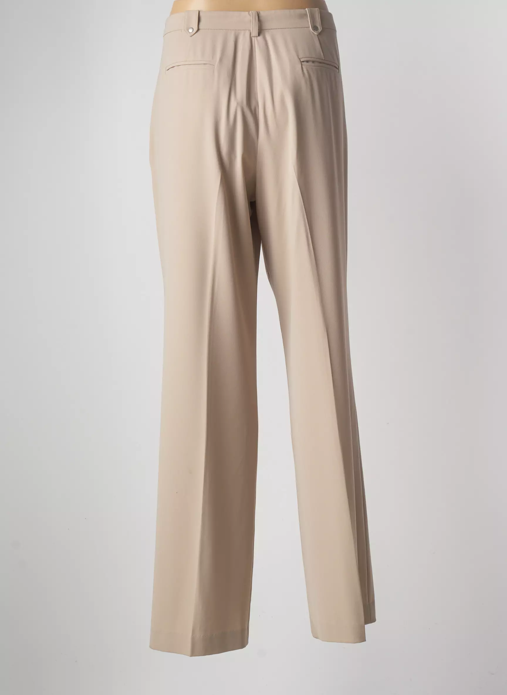 Bruno Saint Hilaire Pantalons Droits Femme couleur beige