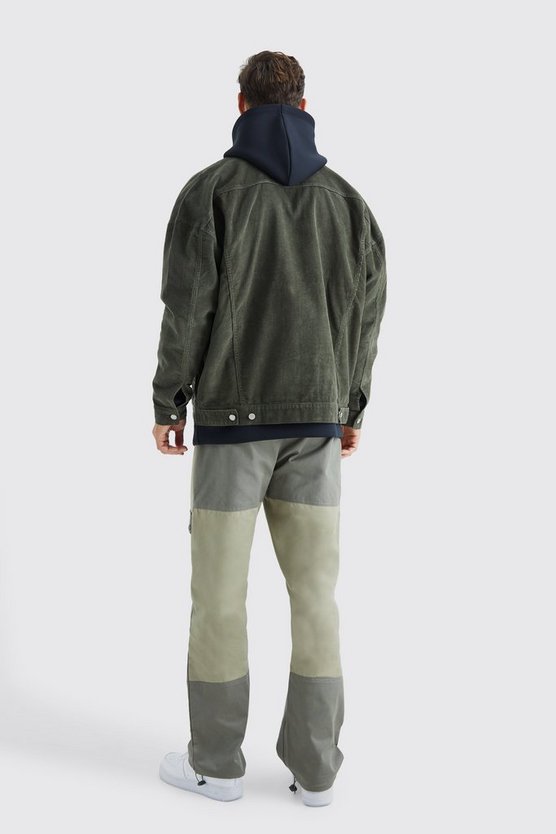 Tall lockere Colorblock Cargo-Hose mit Logo