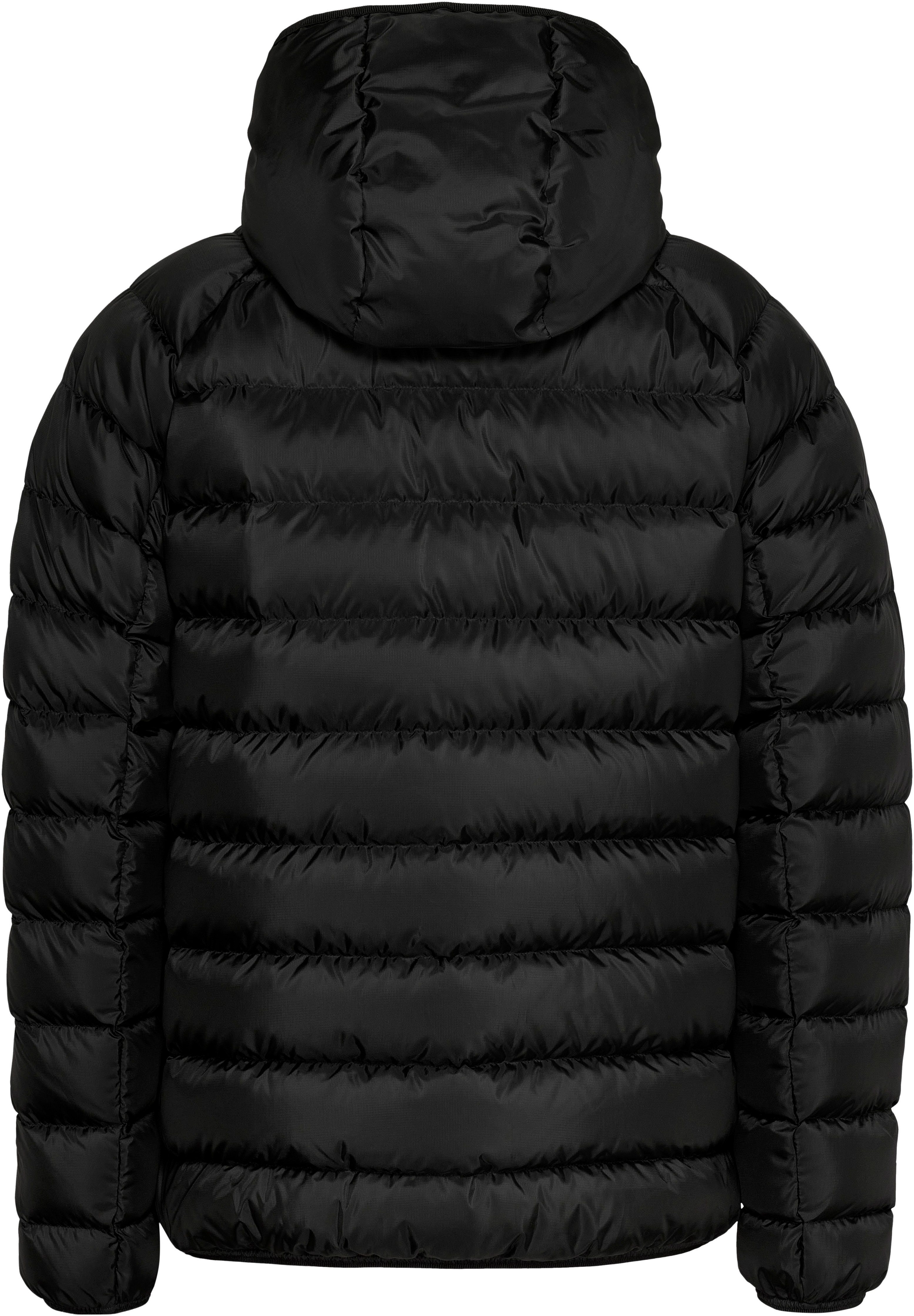Tommy Jeans Daunenjacke TJM HOODED LT DOWN JACKET EXT mit Kapuze und integriertem Stehkragen