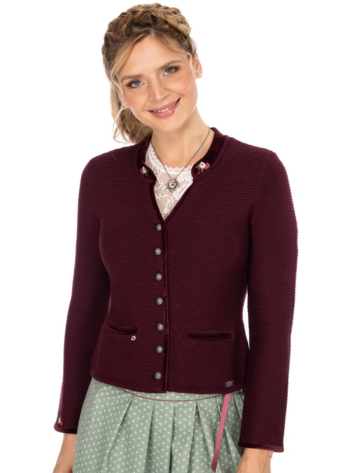 Spieth & Wensky Strickjacke MALTA in burgund günstig kaufen