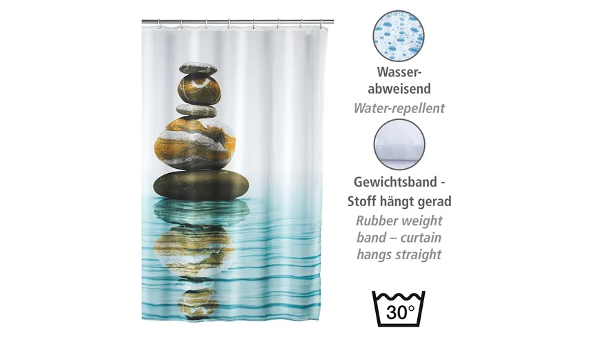 WENKO Duschvorhang Meditation mehrfarbig
