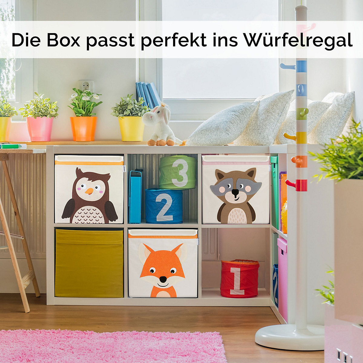 Aufbewahrungsboxen - 15 Motive I Spielzeugkiste mit Deckel I Boxen zur Aufbewahrung im Kallax Regal I Kinderzimmer Deko