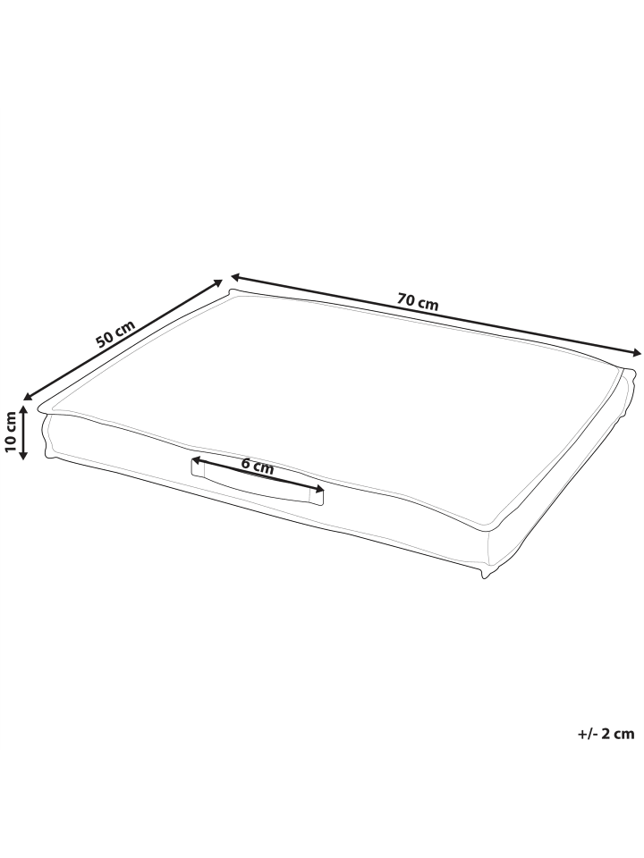 Beliani Tierbett PAYAS in Grün/Weiß/Braun - (W) 70 x (H) 10 x (L) 50 cm günstig kaufen onesize