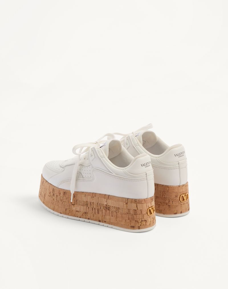 Baskets Freedots XL en cuir de veau et liège