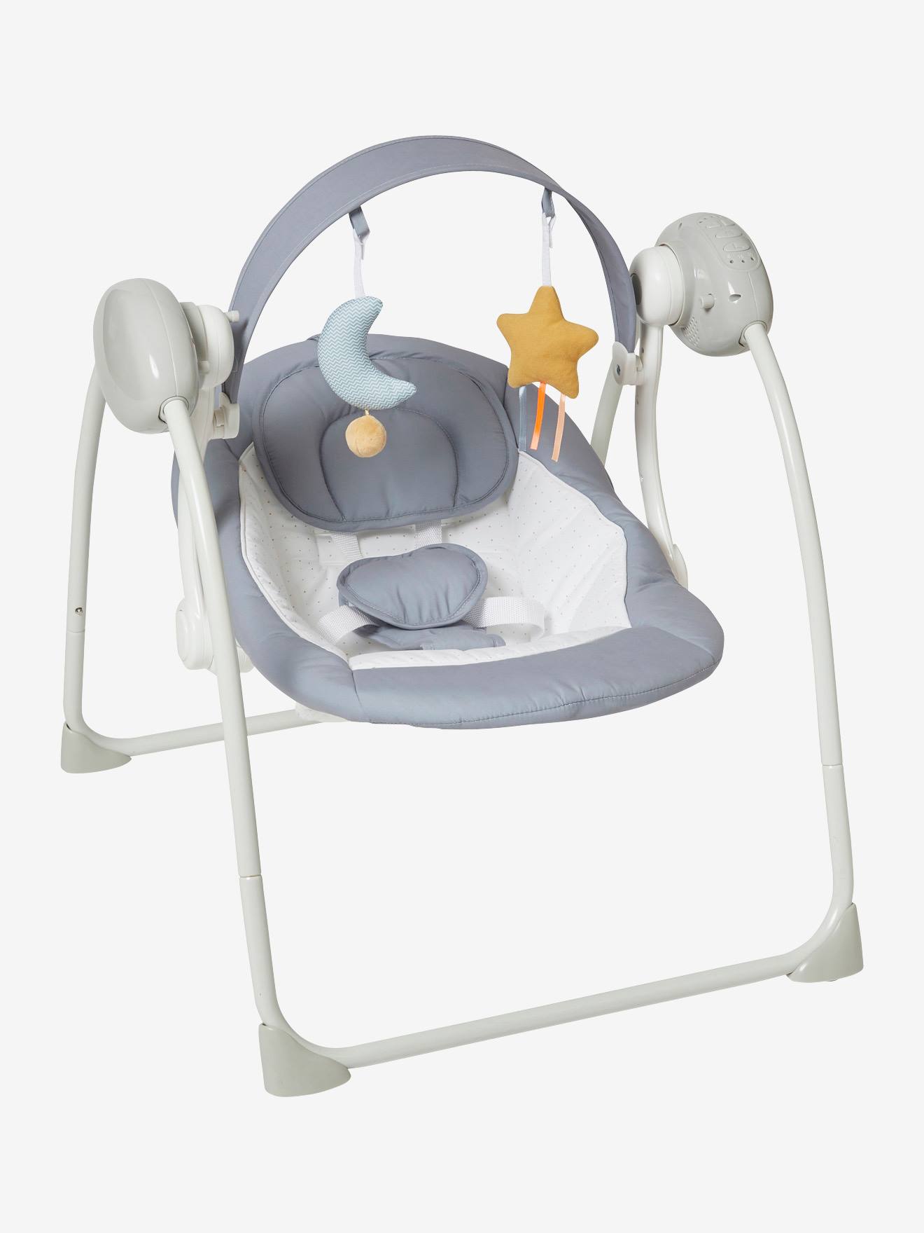 Vertbaudet Babywippe ASTRO'NEF mit Spielbogen - grau