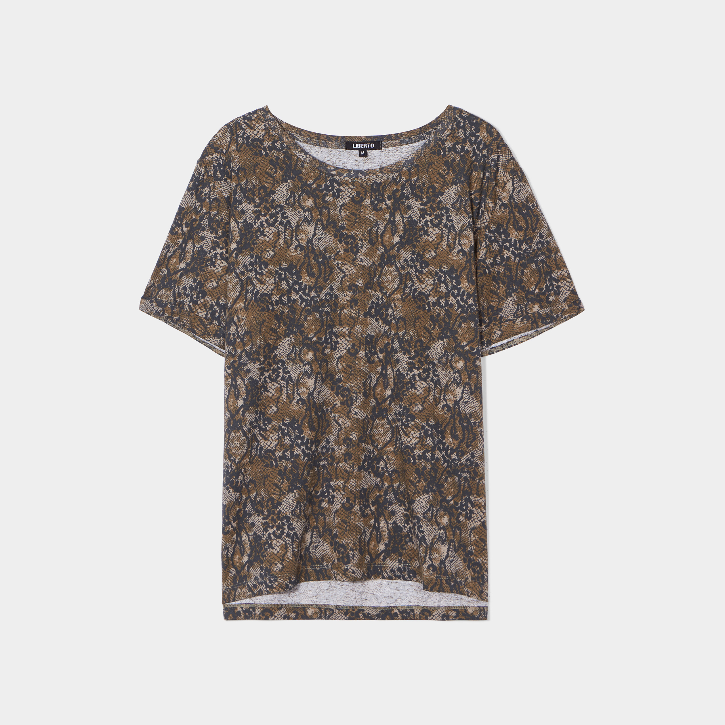 T-shirt oversize dos long Liberto vert kaki femme | La Halle
