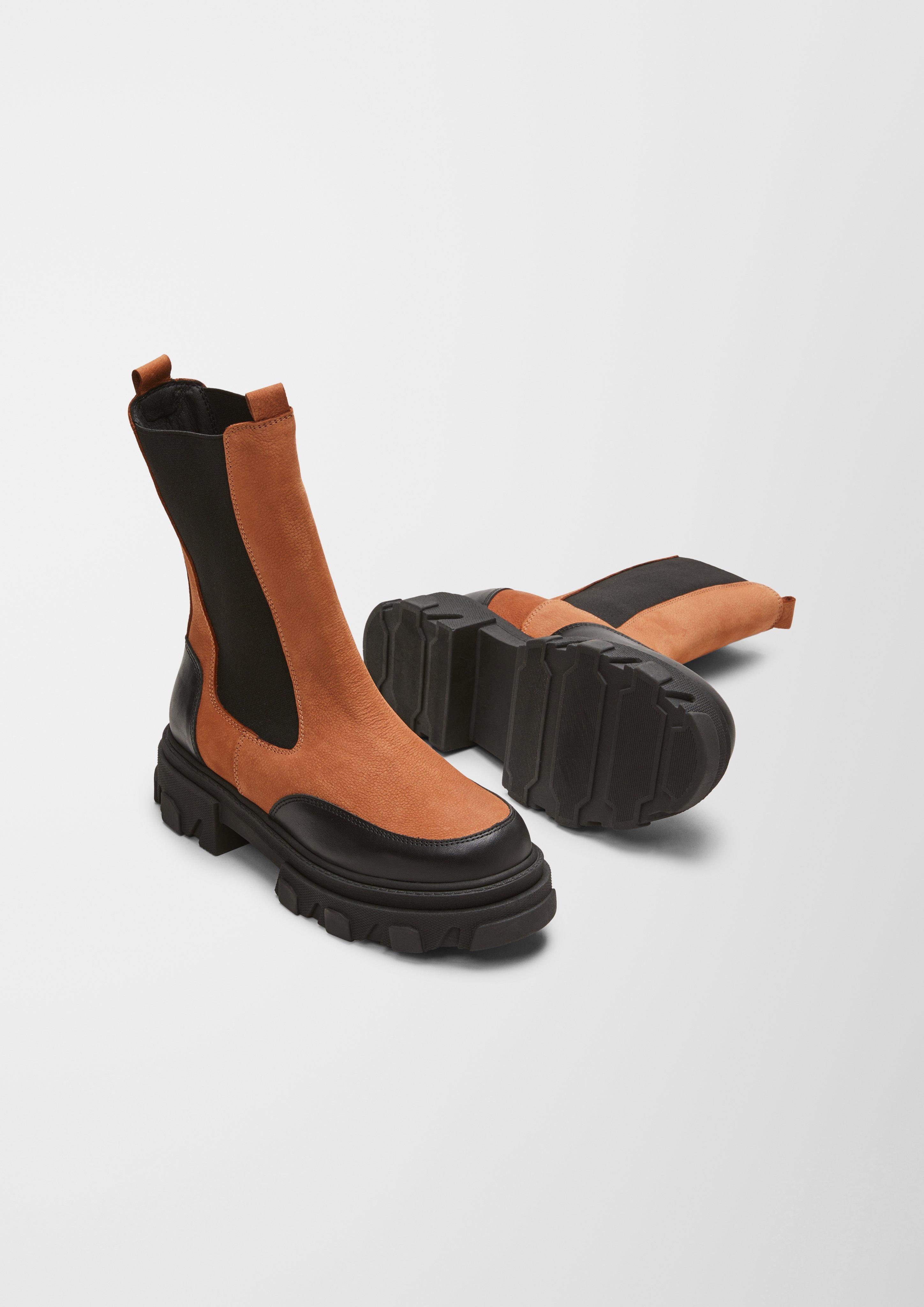 Stiefeletten im Materialmix  6007143-305