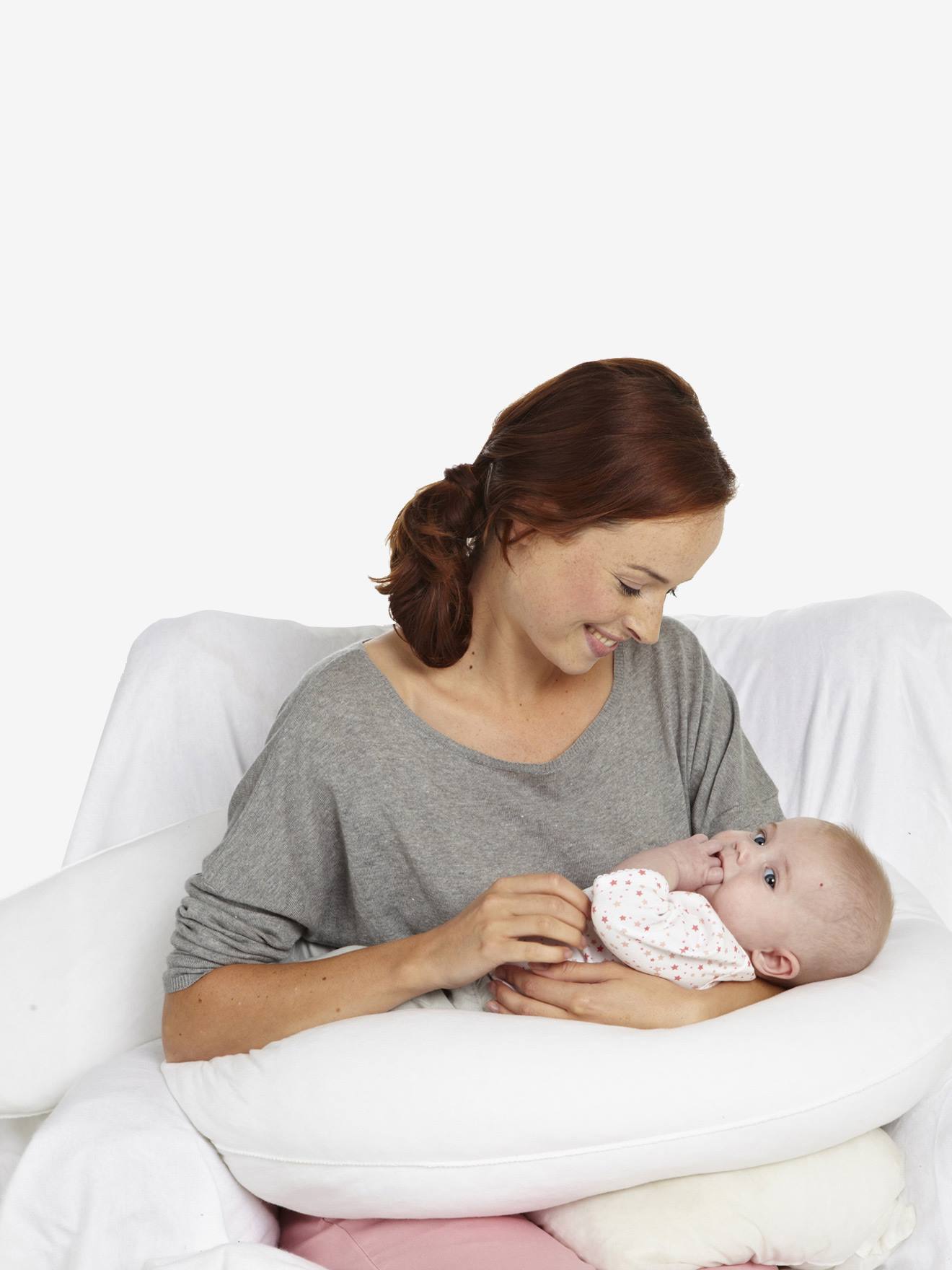 Coussin d'allaitement VERTBAUDET blanc